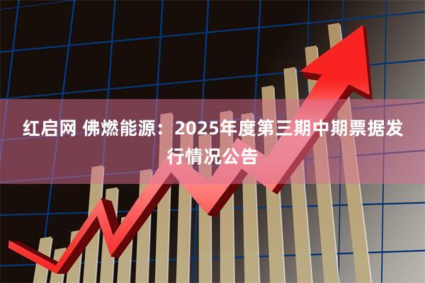 红启网 佛燃能源：2025年度第三期中期票据发行情况公告