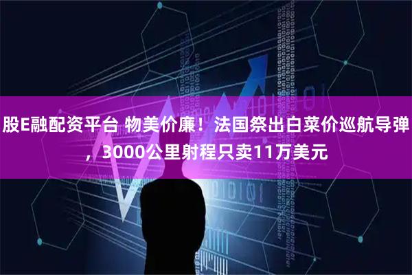 股E融配资平台 物美价廉！法国祭出白菜价巡航导弹，3000公里射程只卖11万美元